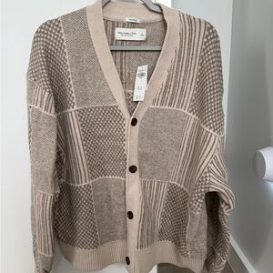 Abercrombie Beige Cardigan Sweater